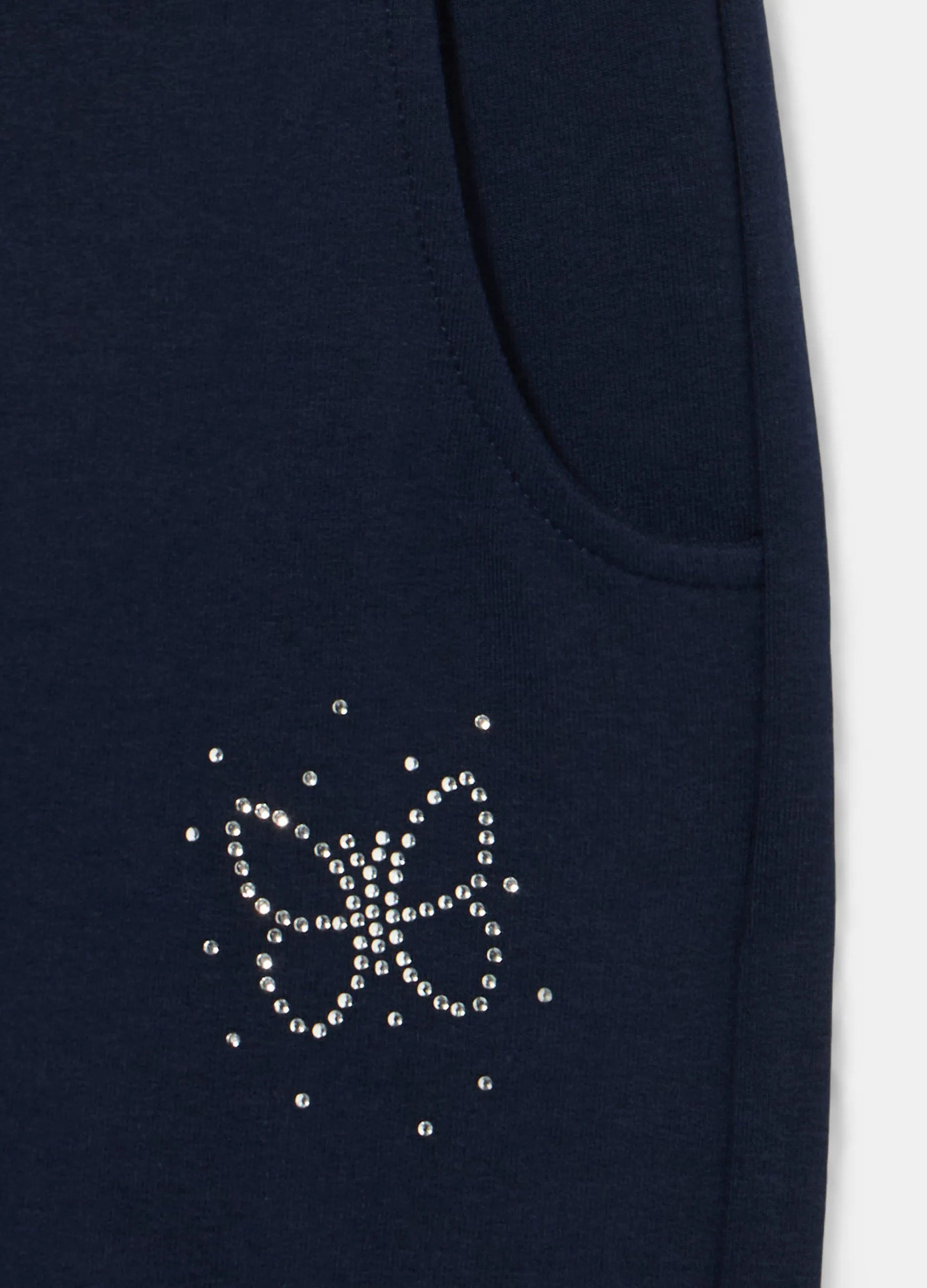Pantaloni in felpa elasticizzata bambina