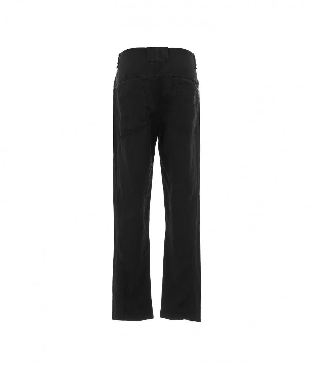 Pantaloni in lino nero nero