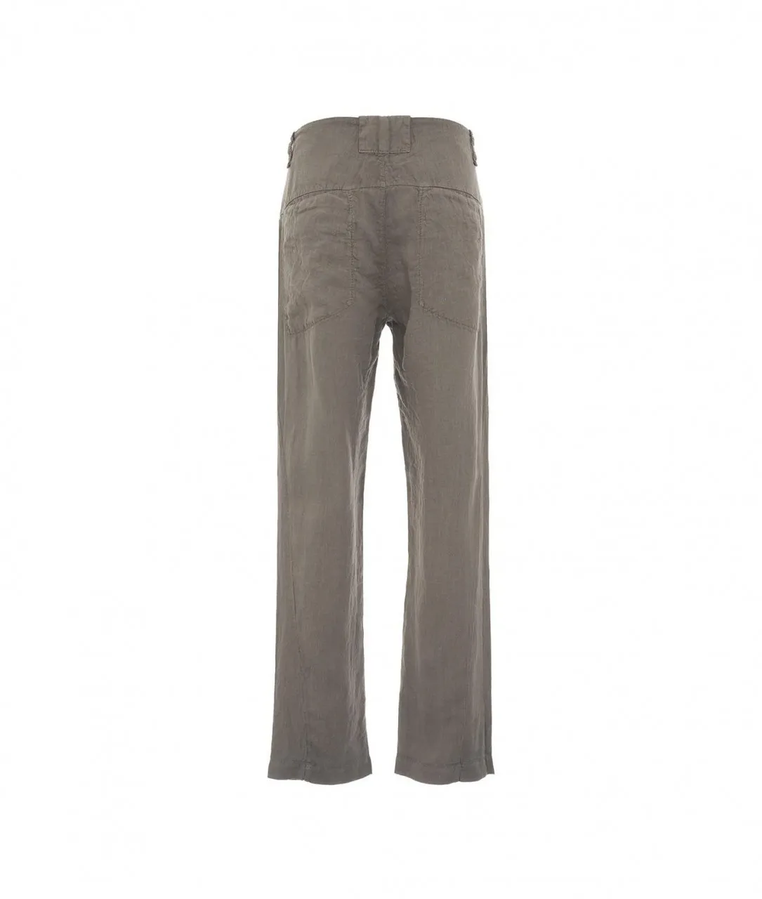 Pantaloni in lino verde verde
