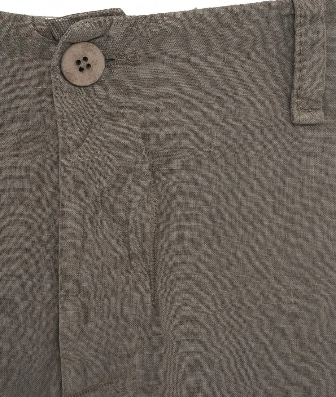 Pantaloni in lino verde verde
