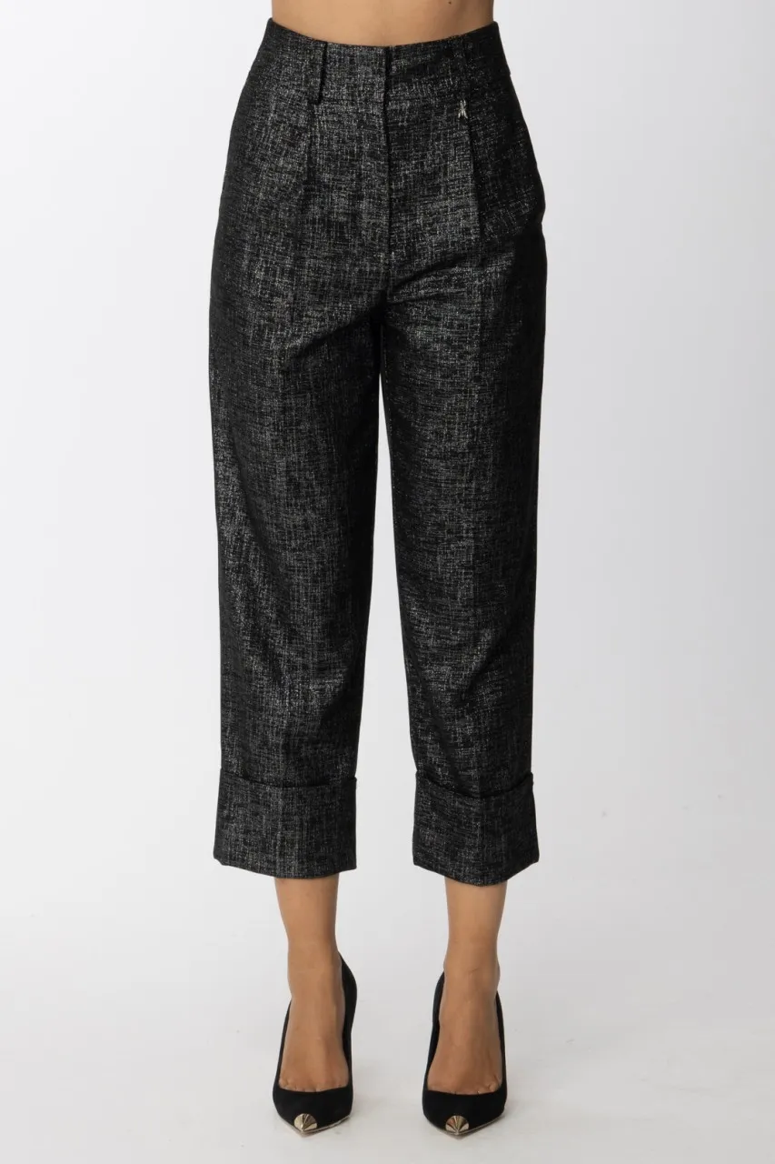 Pantaloni in lurex Nero/Lurex Argento