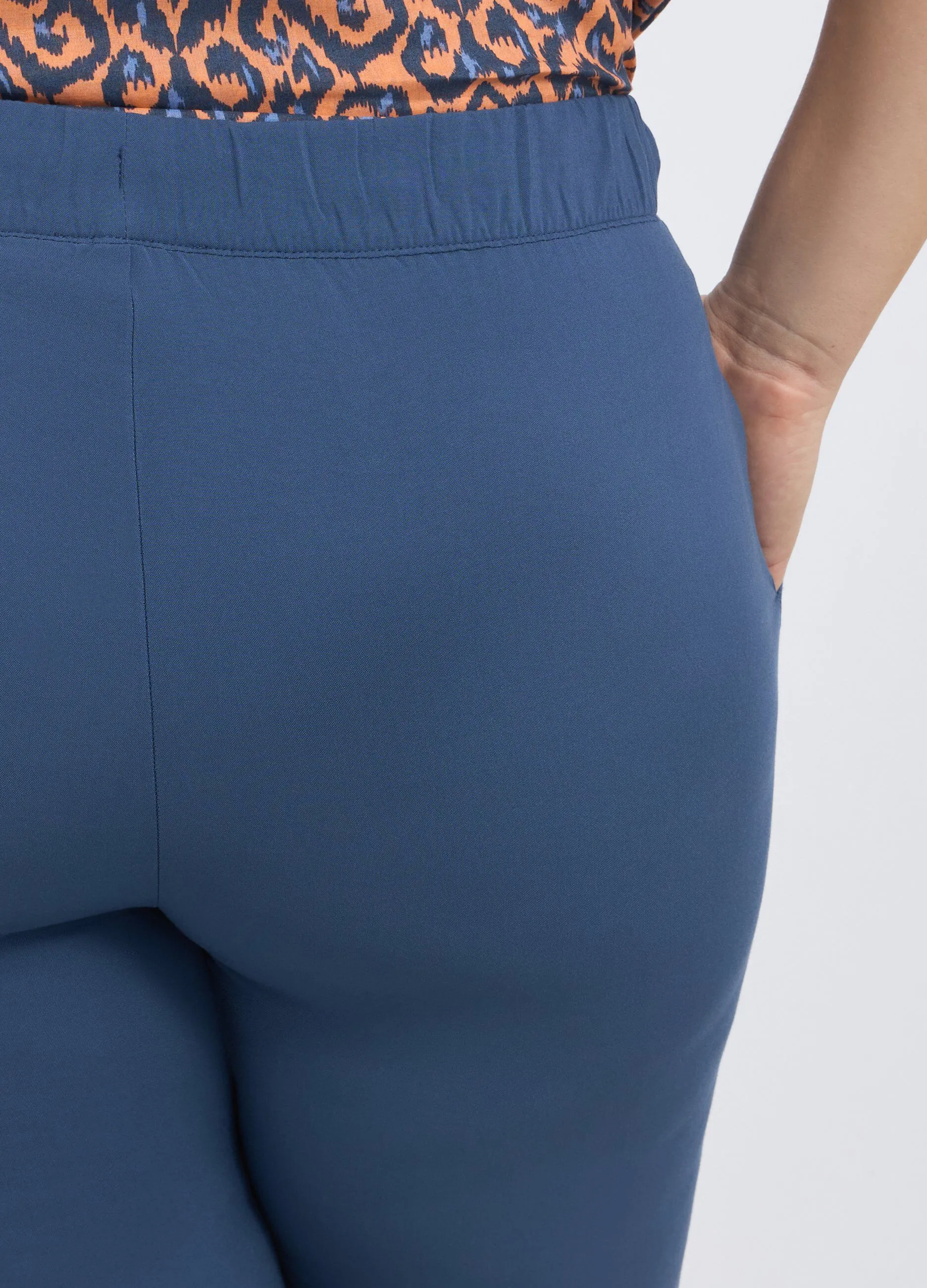 Pantaloni in pura viscosa donna curvy