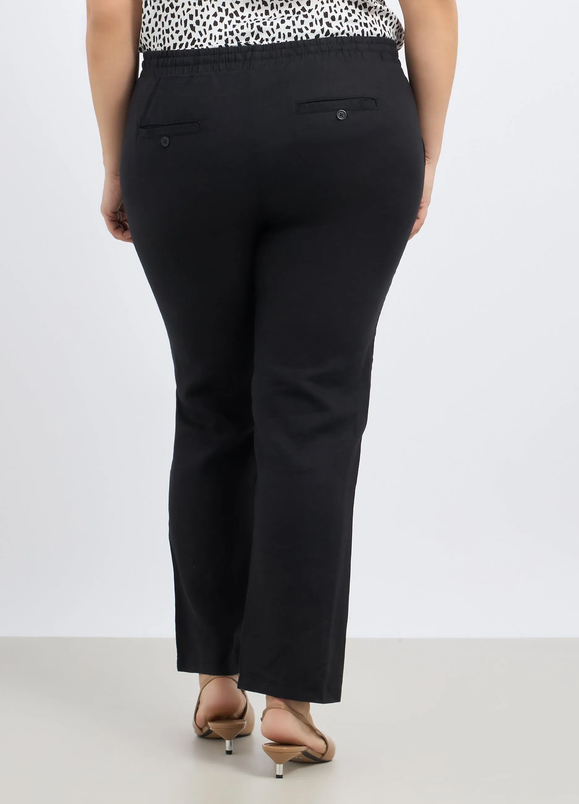 Pantaloni in puro lino donna curvy