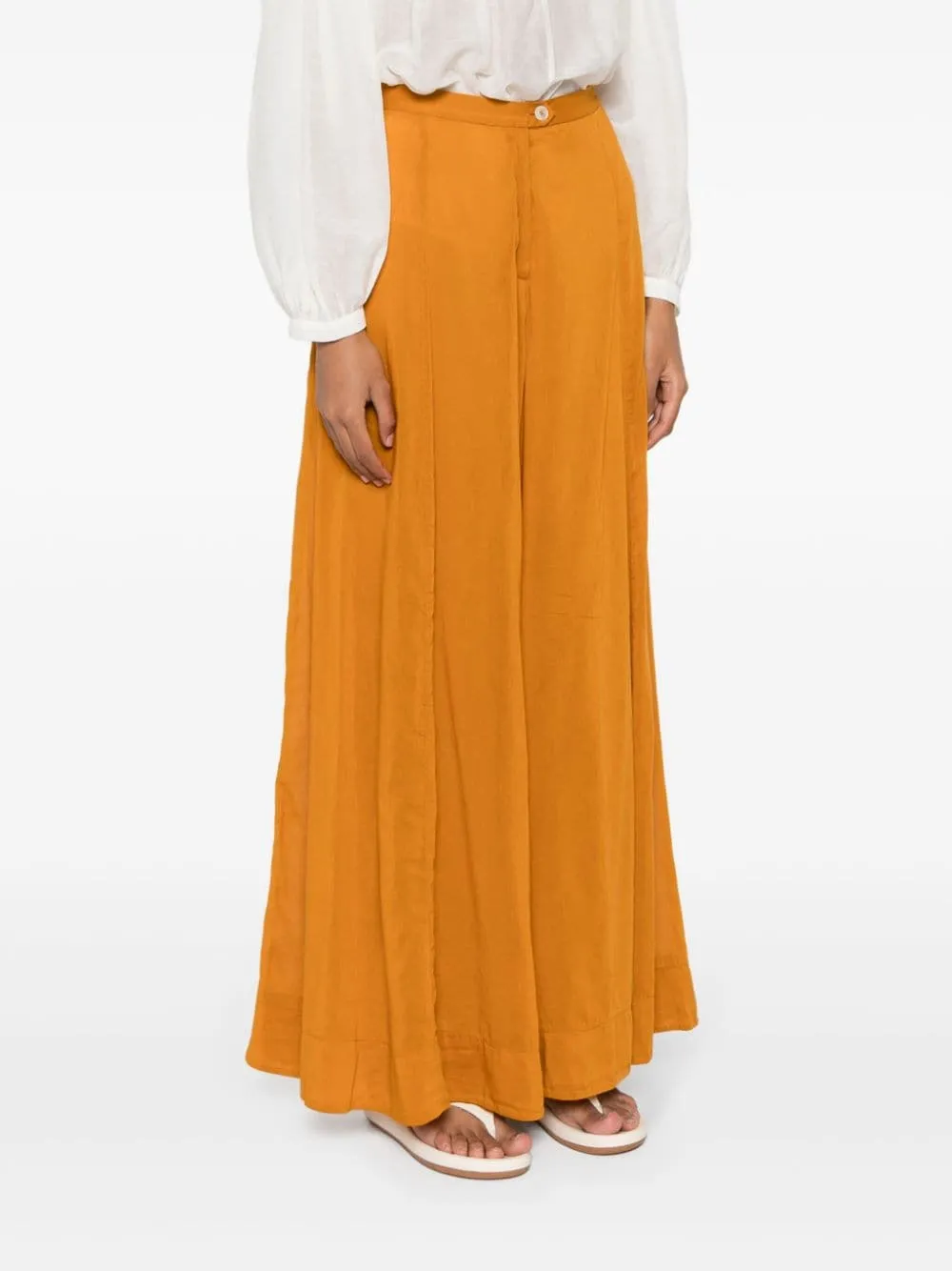 Pantaloni palazzo in arancione - donna