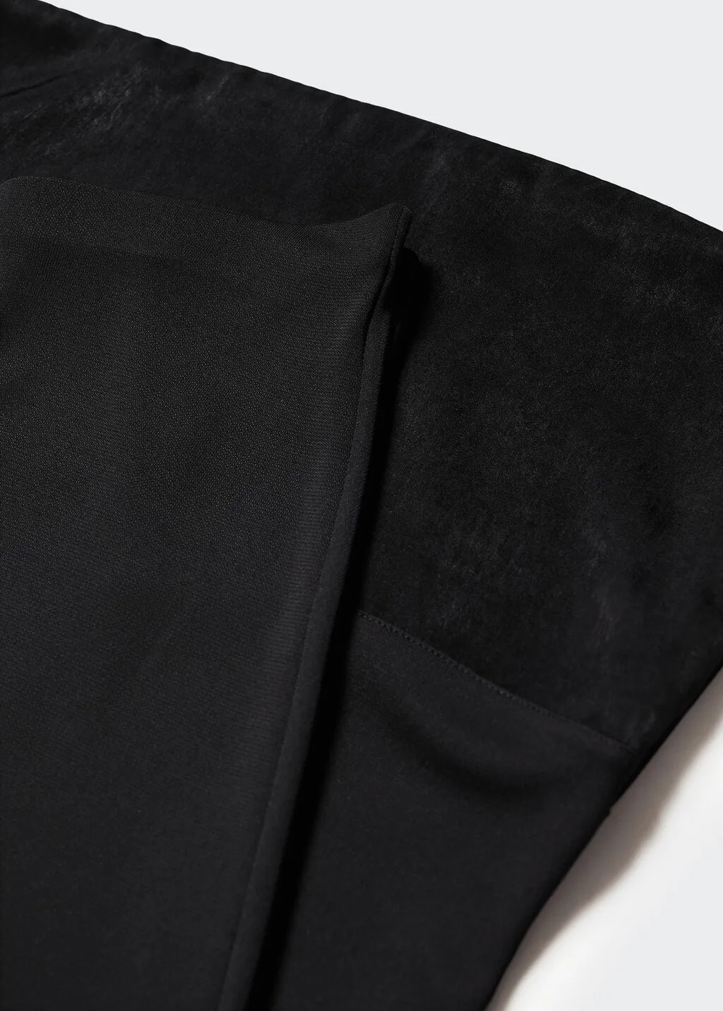 Pantaloni palazzo inserto satinato