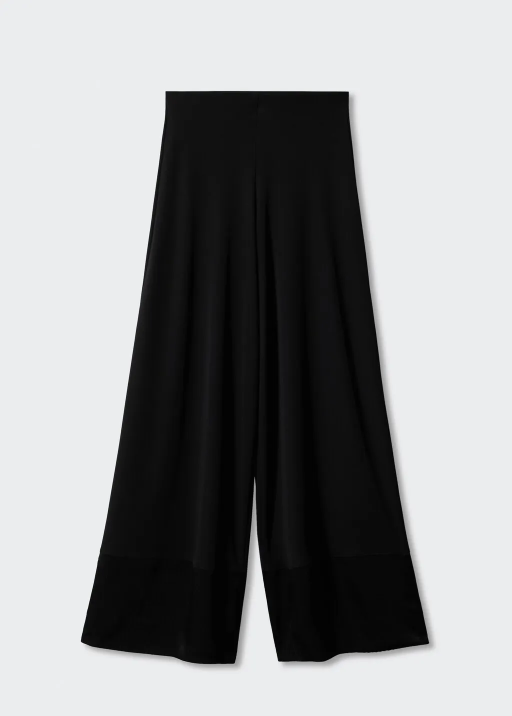 Pantaloni palazzo inserto satinato