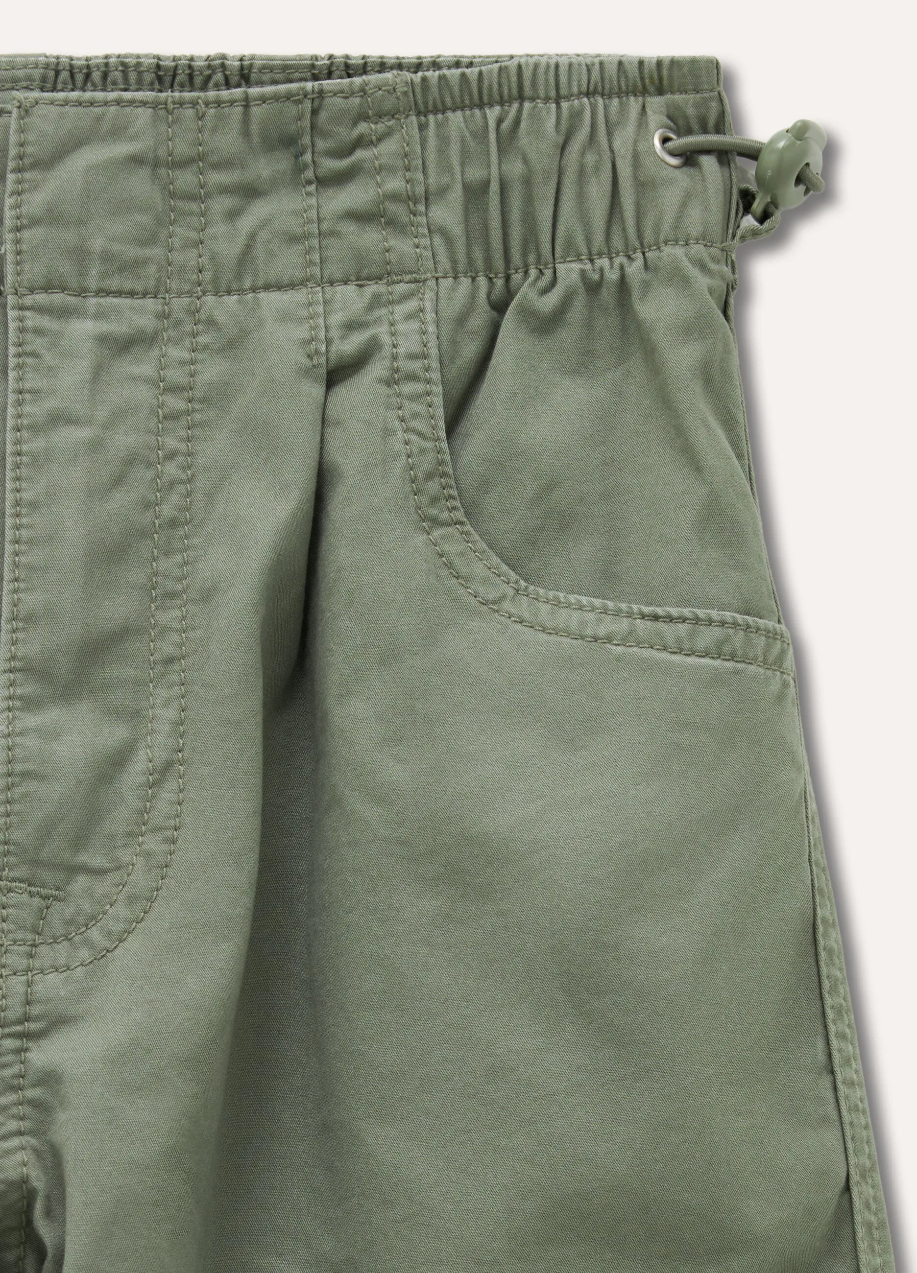 Pantaloni parachute in puro cotone ragazza