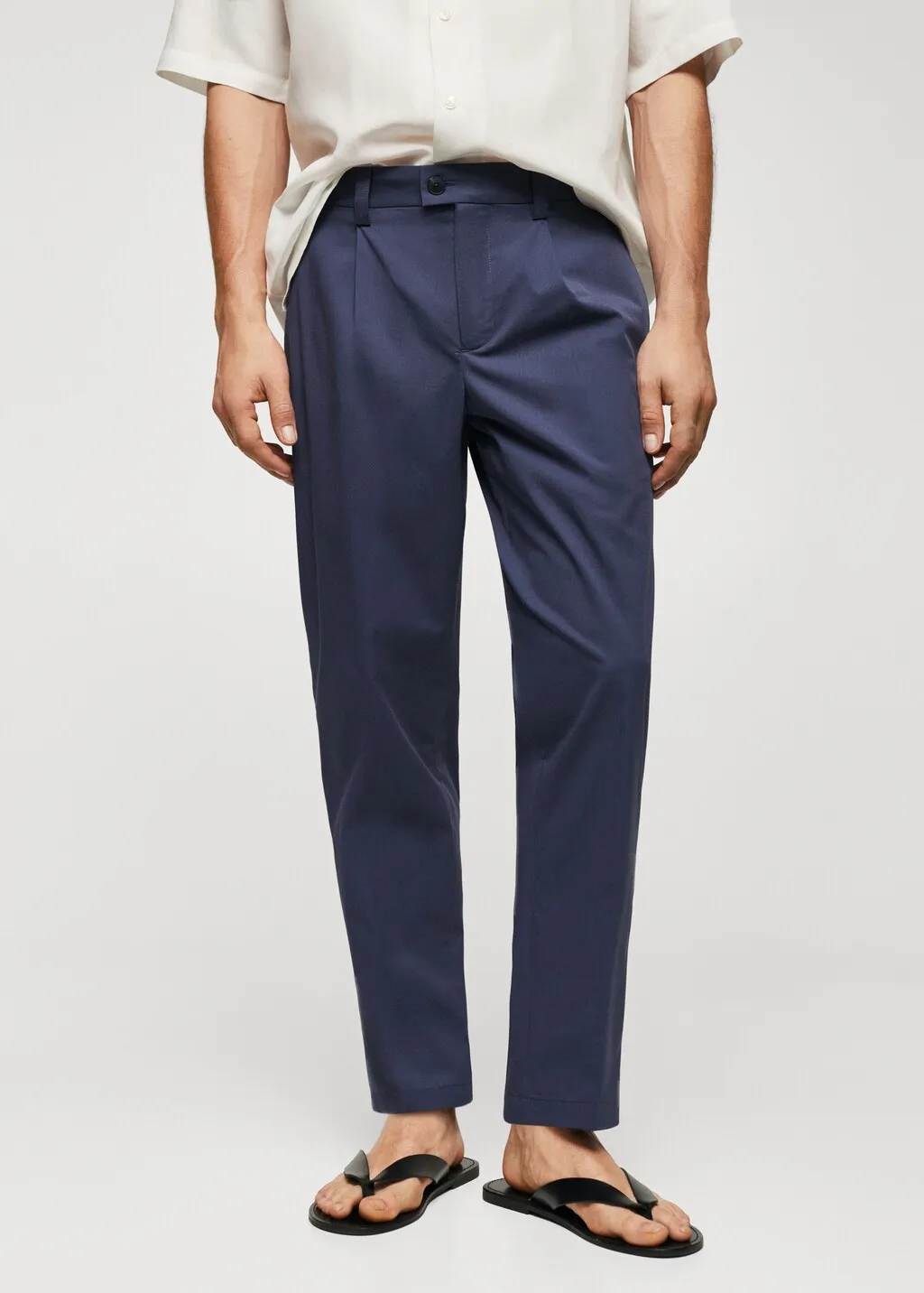 Pantaloni pinces cotone