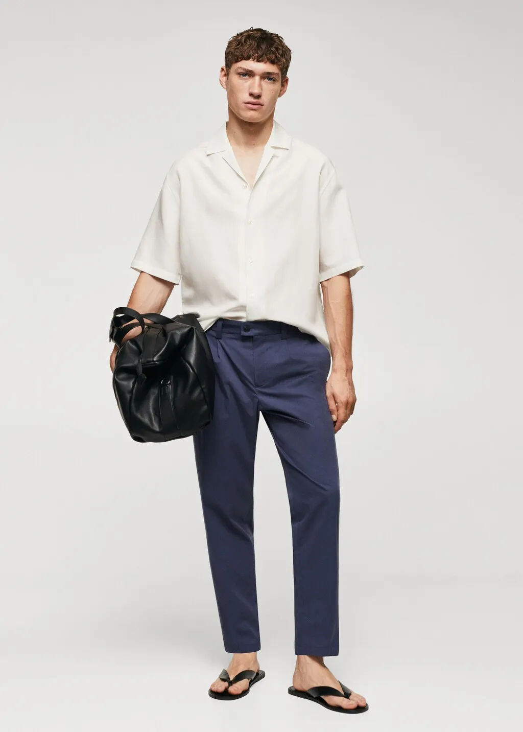 Pantaloni pinces cotone