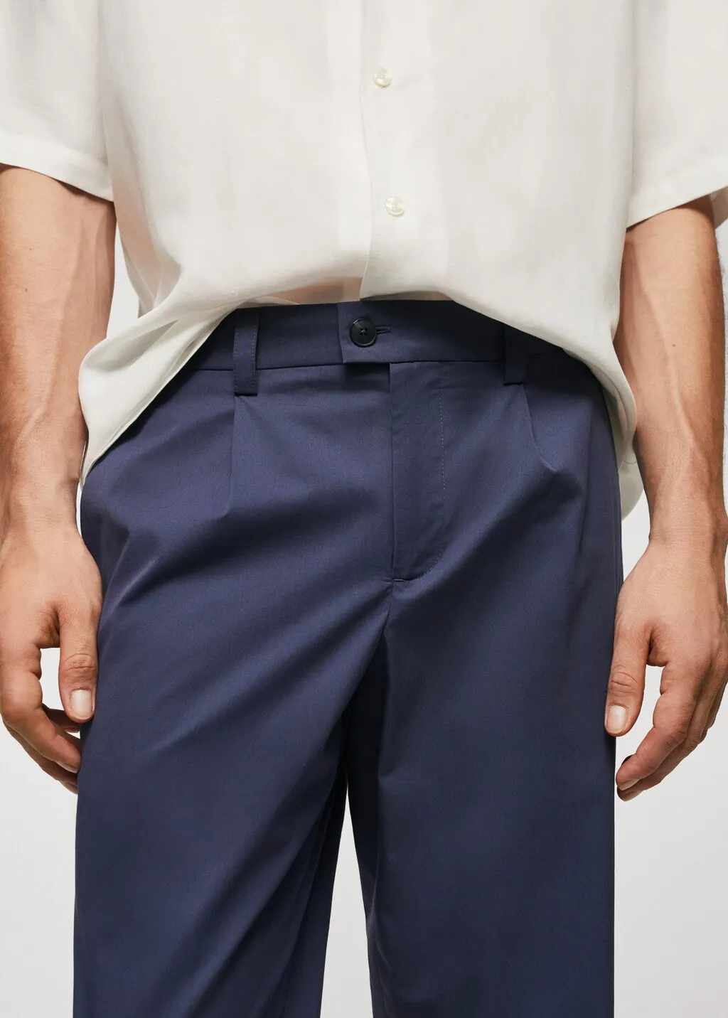 Pantaloni pinces cotone