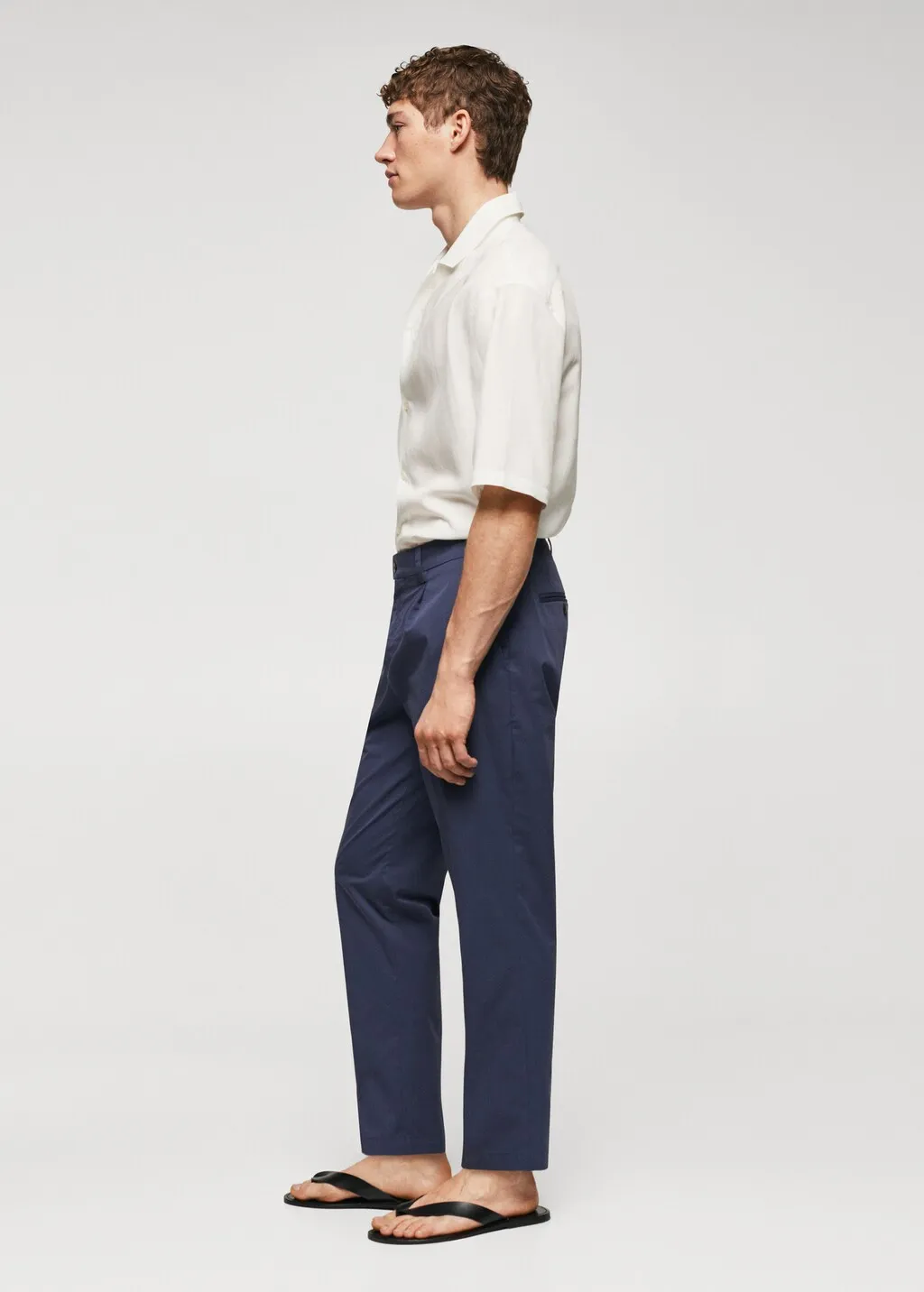 Pantaloni pinces cotone