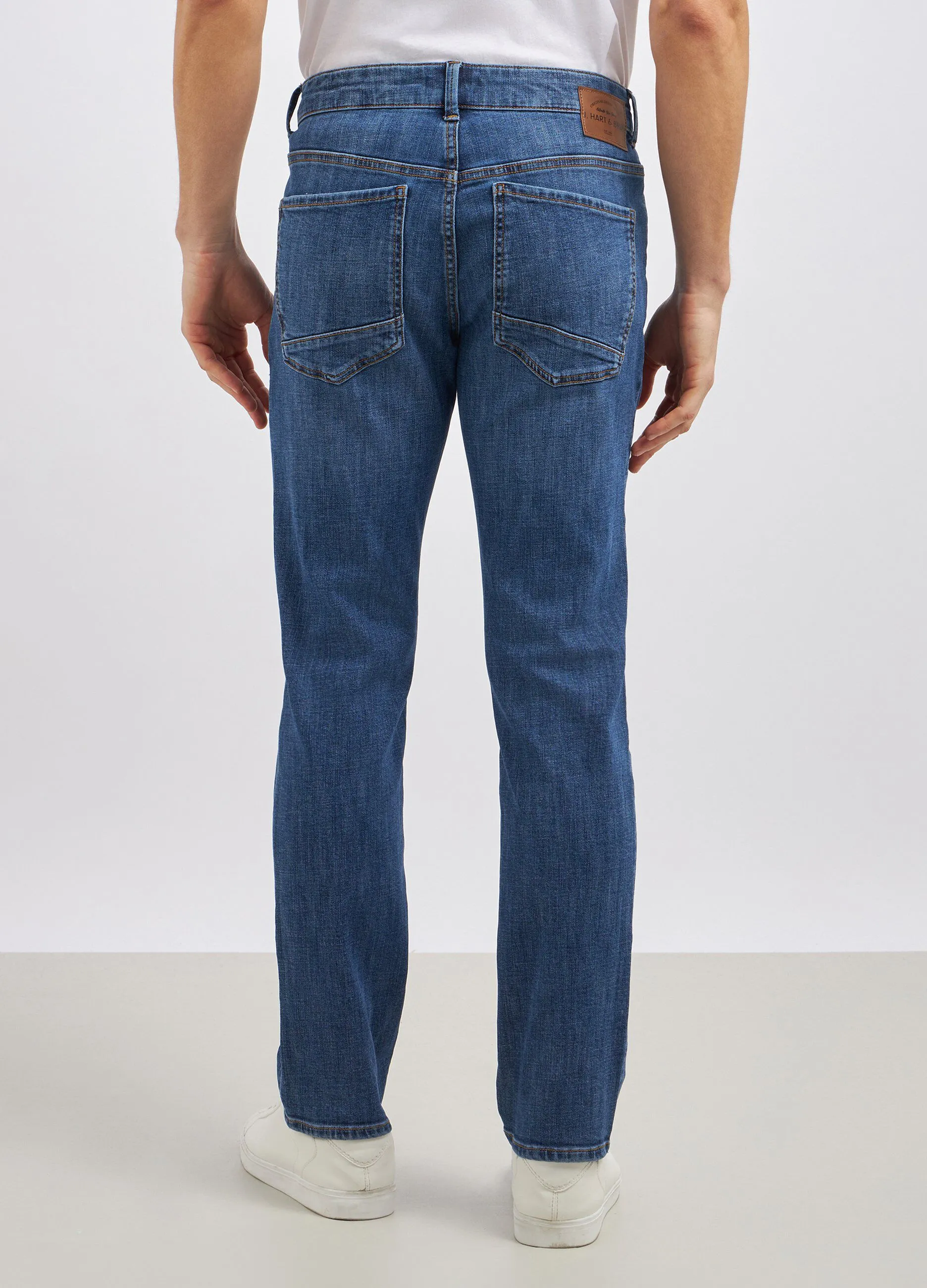Pantaloni regular fit in denim uomo