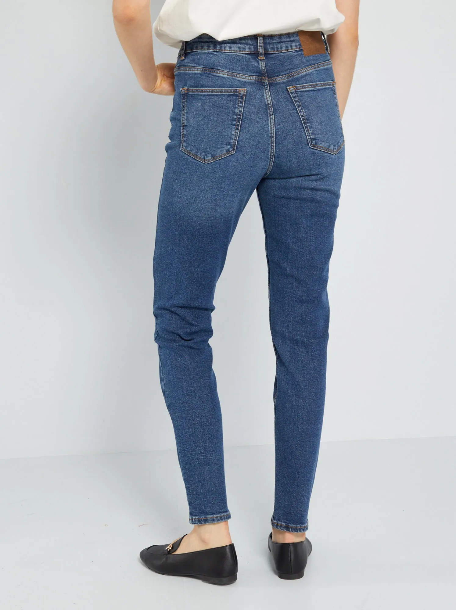 Pantaloni slim in denim L34 - BLU