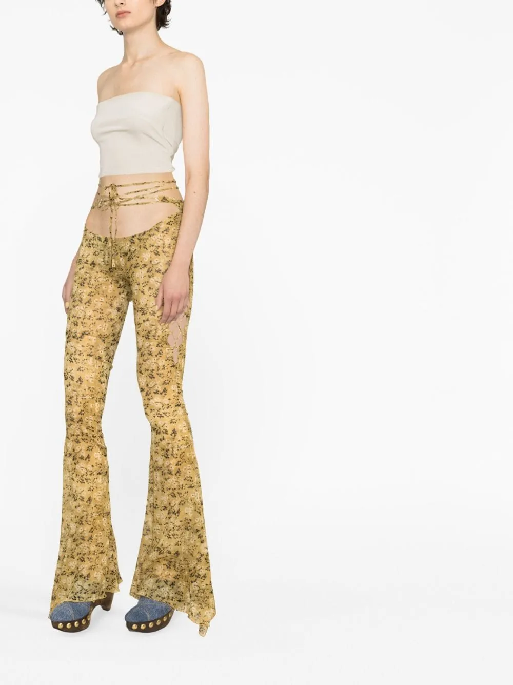 Pantaloni svasati glimmer in multicolore - donna