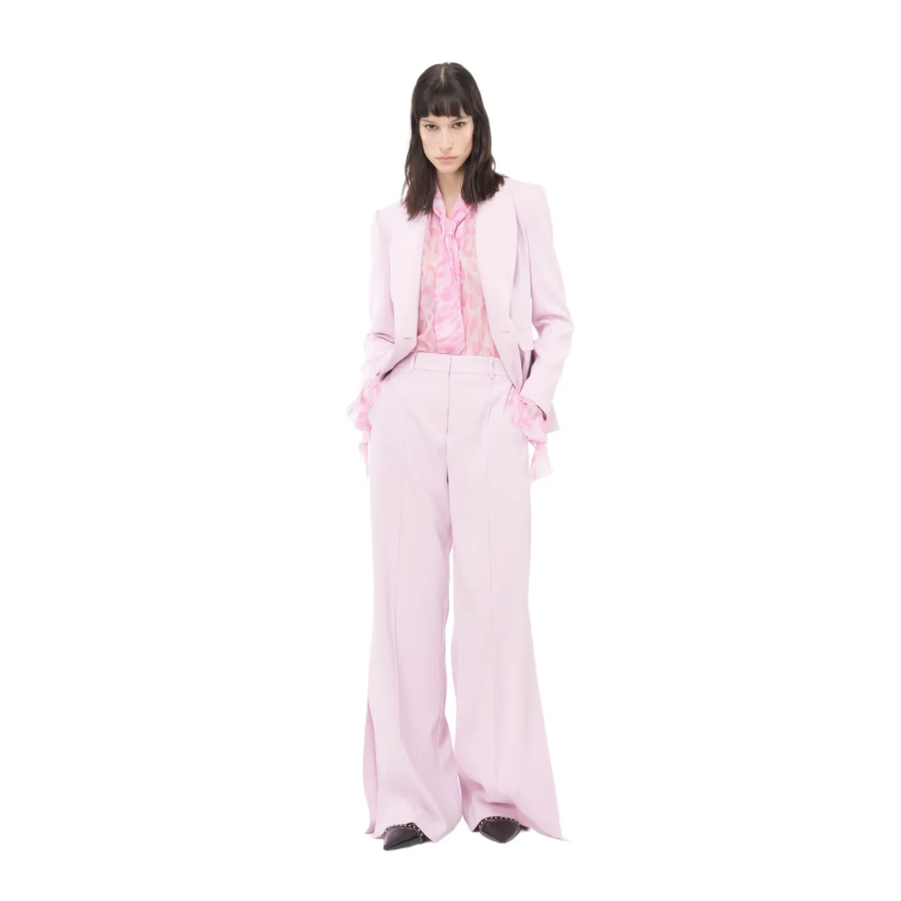 Pinko pantaloni palazzo rosa