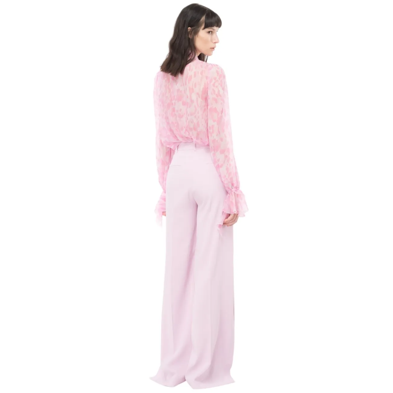 Pinko pantaloni palazzo rosa