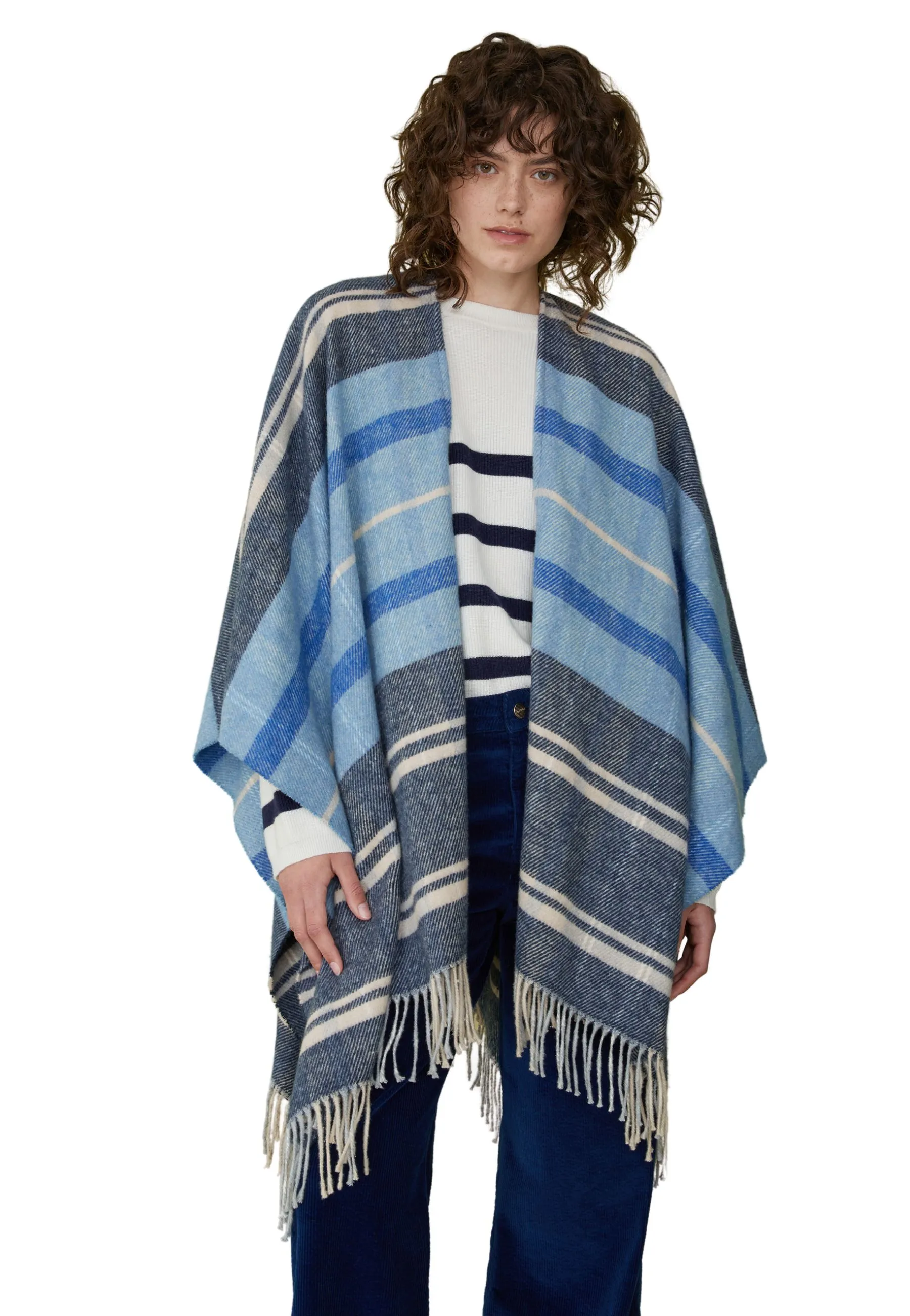Poncho con frange