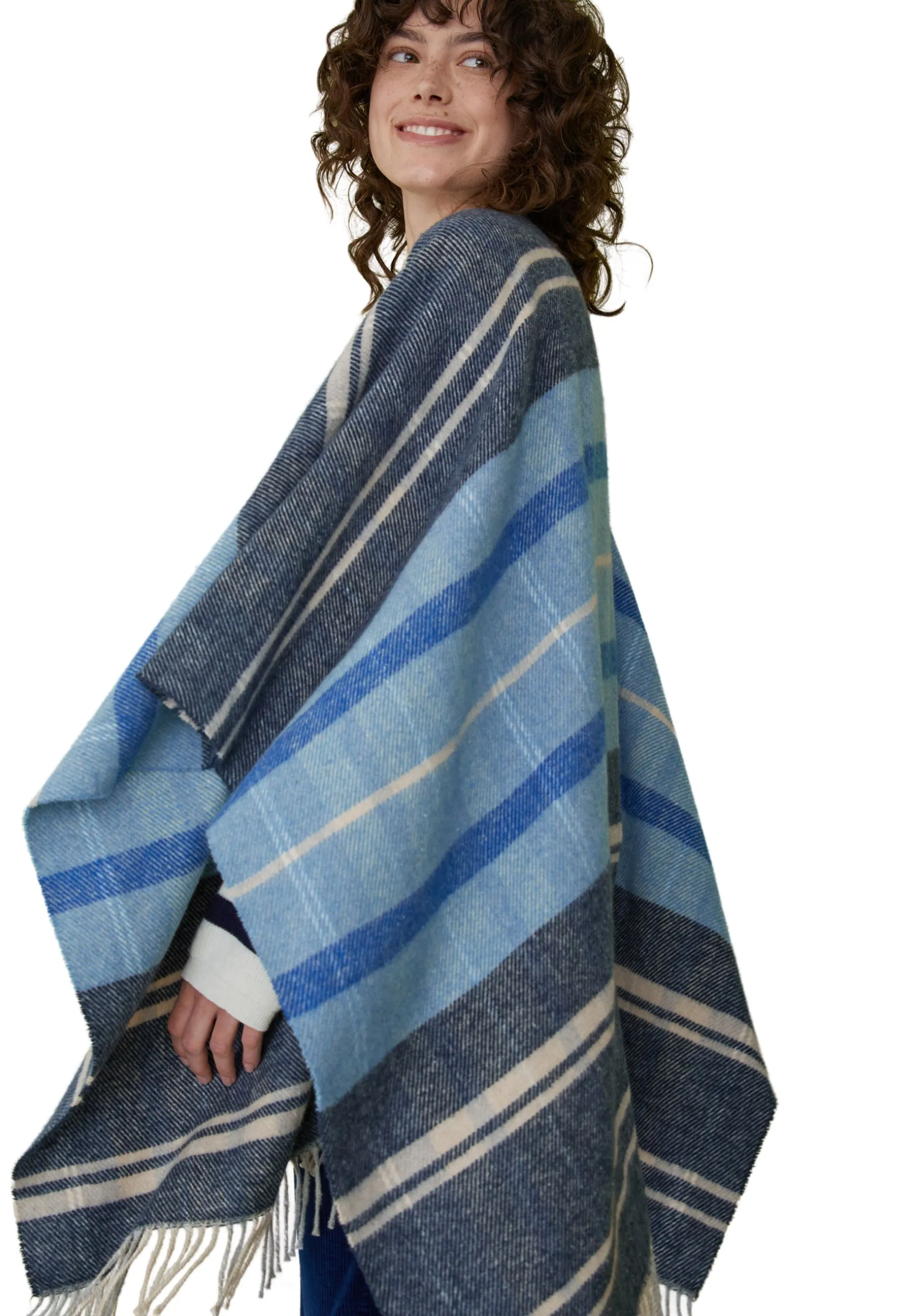 Poncho con frange