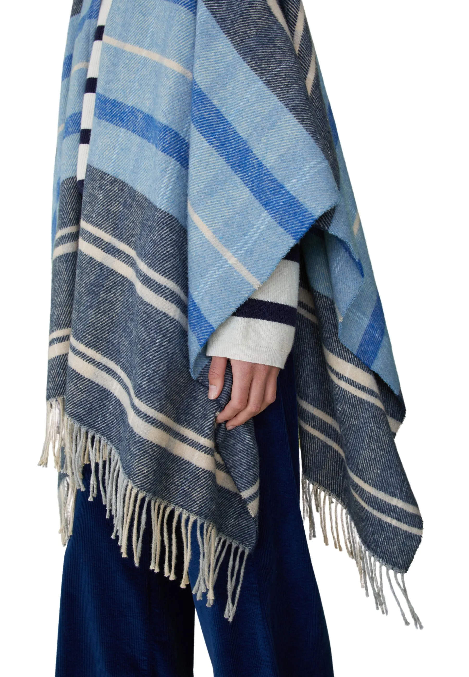 Poncho con frange