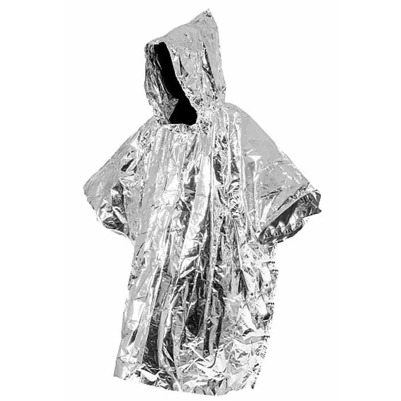 Poncho de survie argent