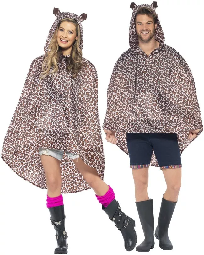 Poncho impermeabile Leopard marrone