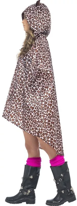 Poncho impermeabile Leopard marrone