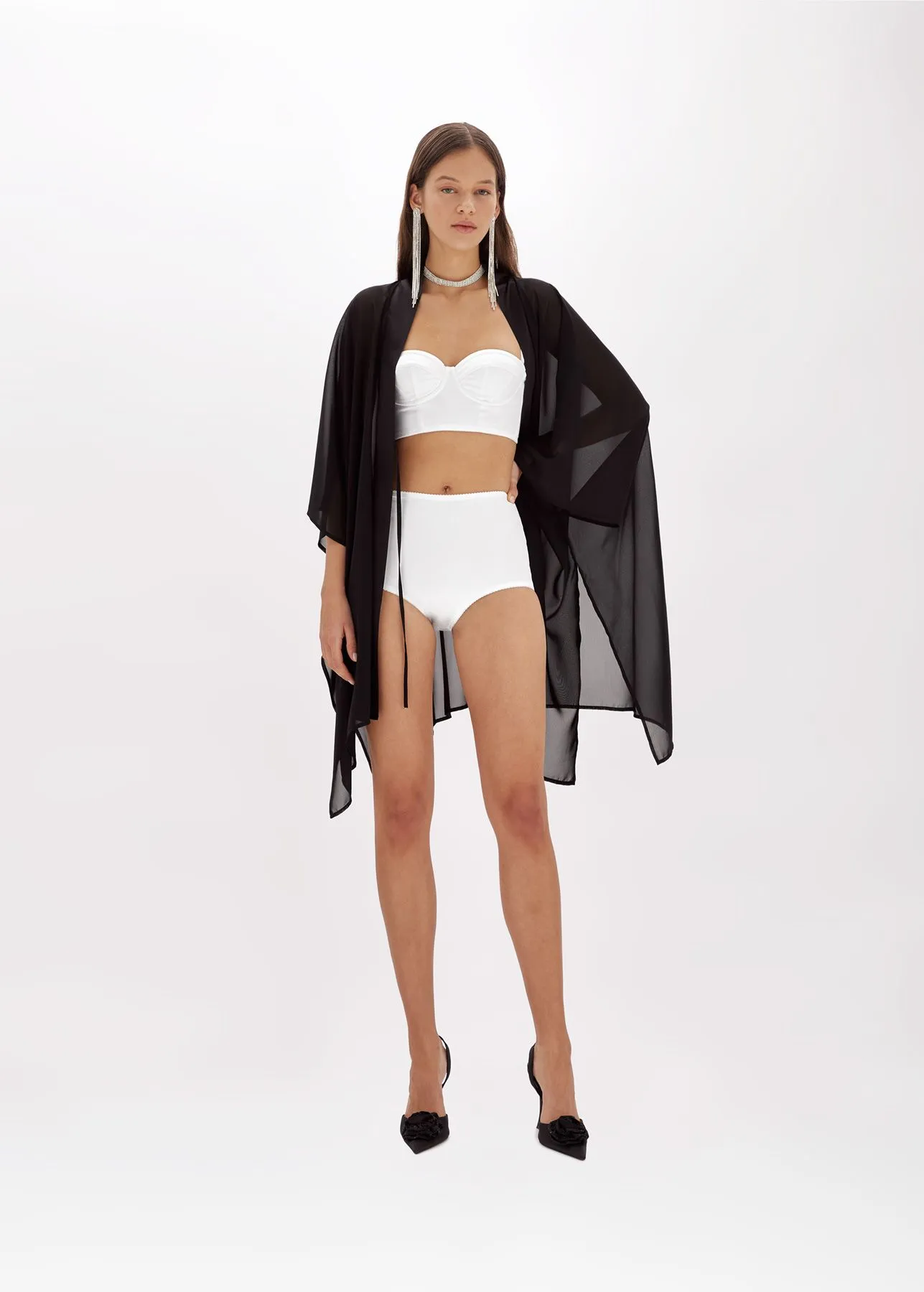 Poncho in chiffon blugirl