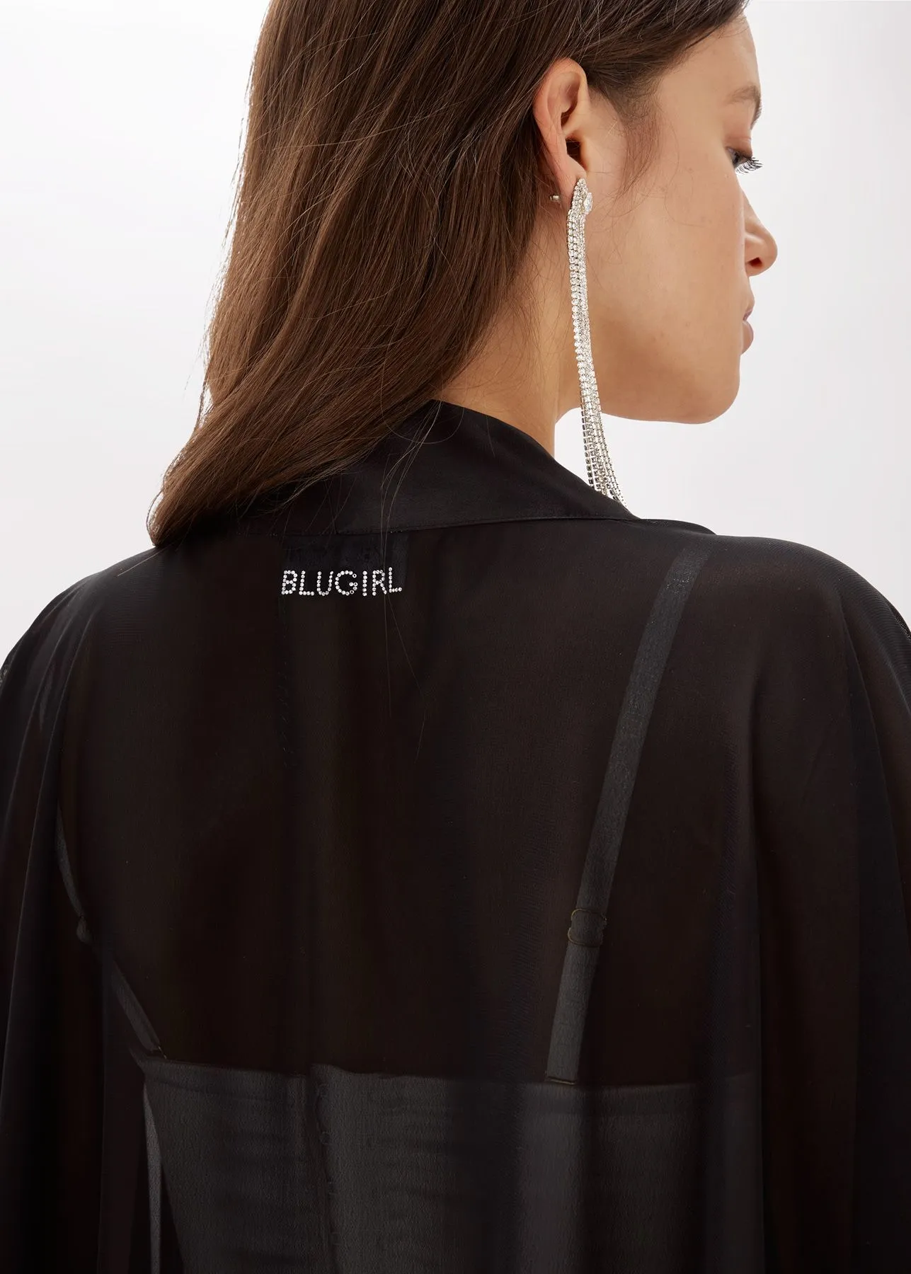Poncho in chiffon blugirl