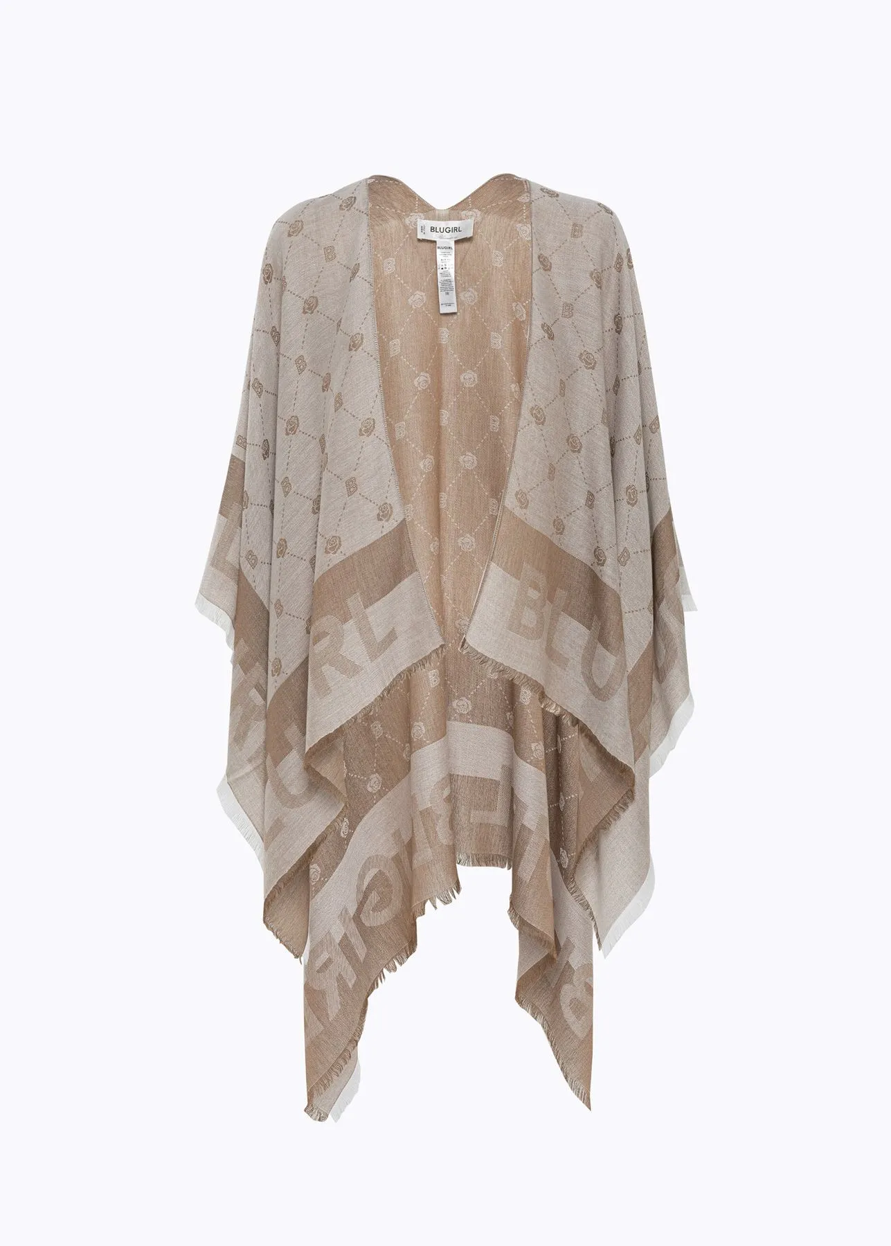 Poncho jacquard monogram blugirl