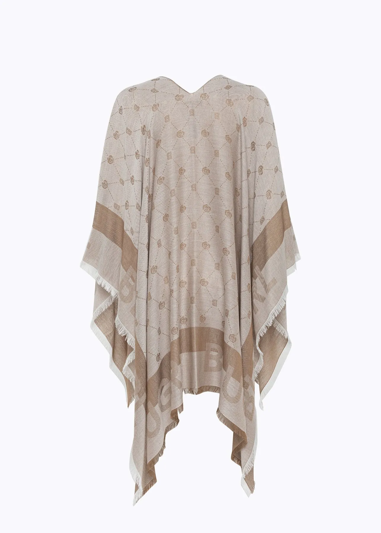 Poncho jacquard monogram blugirl