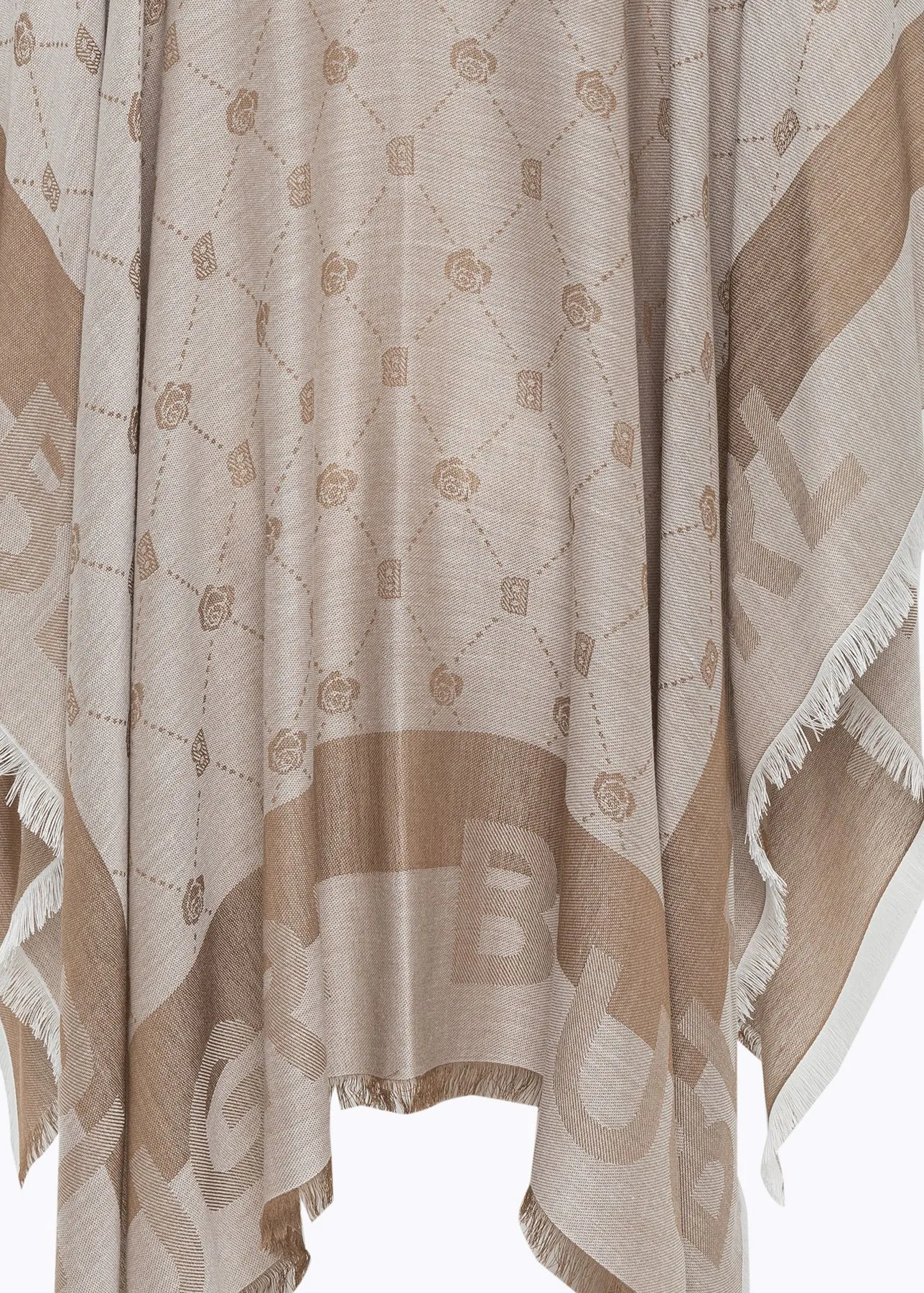 Poncho jacquard monogram blugirl