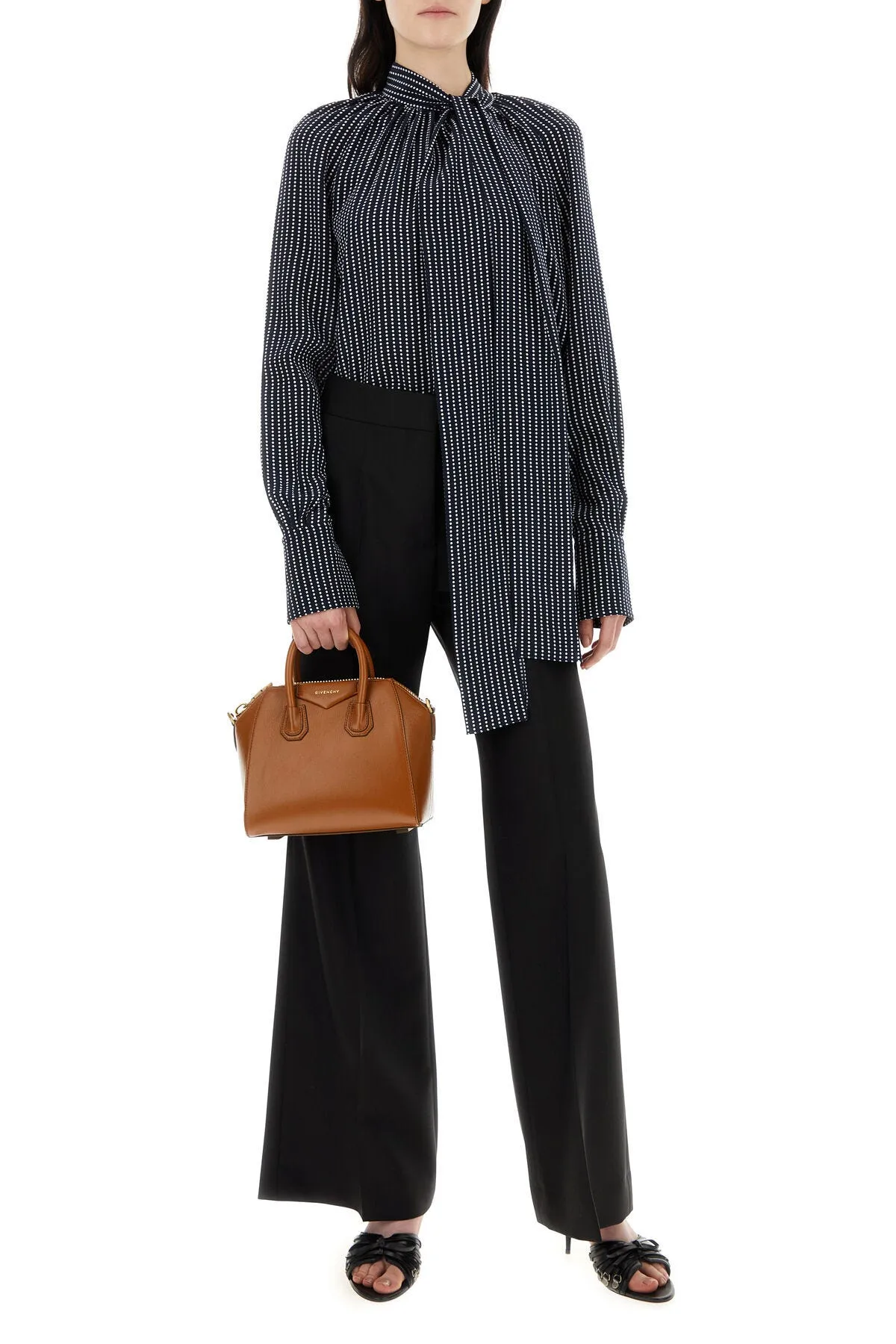 Printed silk blouse    