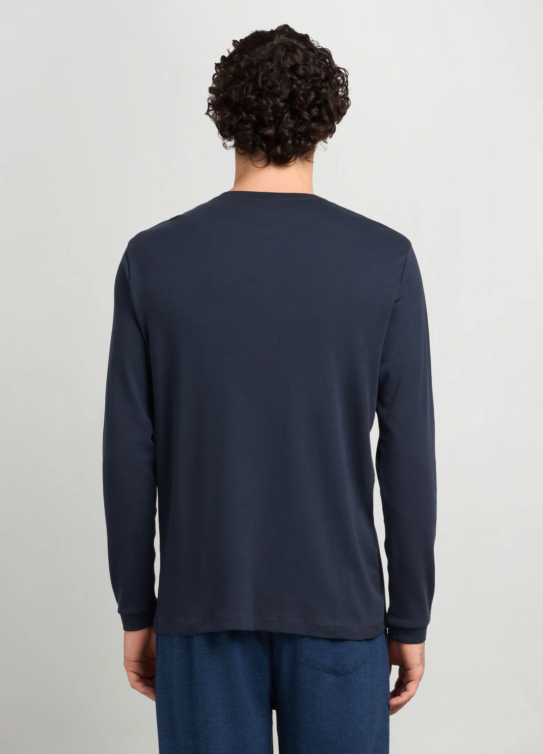 PRIVACY  Maglia collo serafino in puro cotone uomo