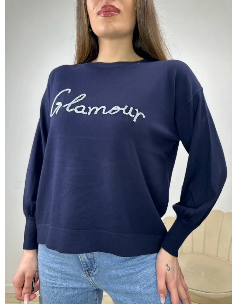 PULL PRIMAVERILE GLAMOUR BLU