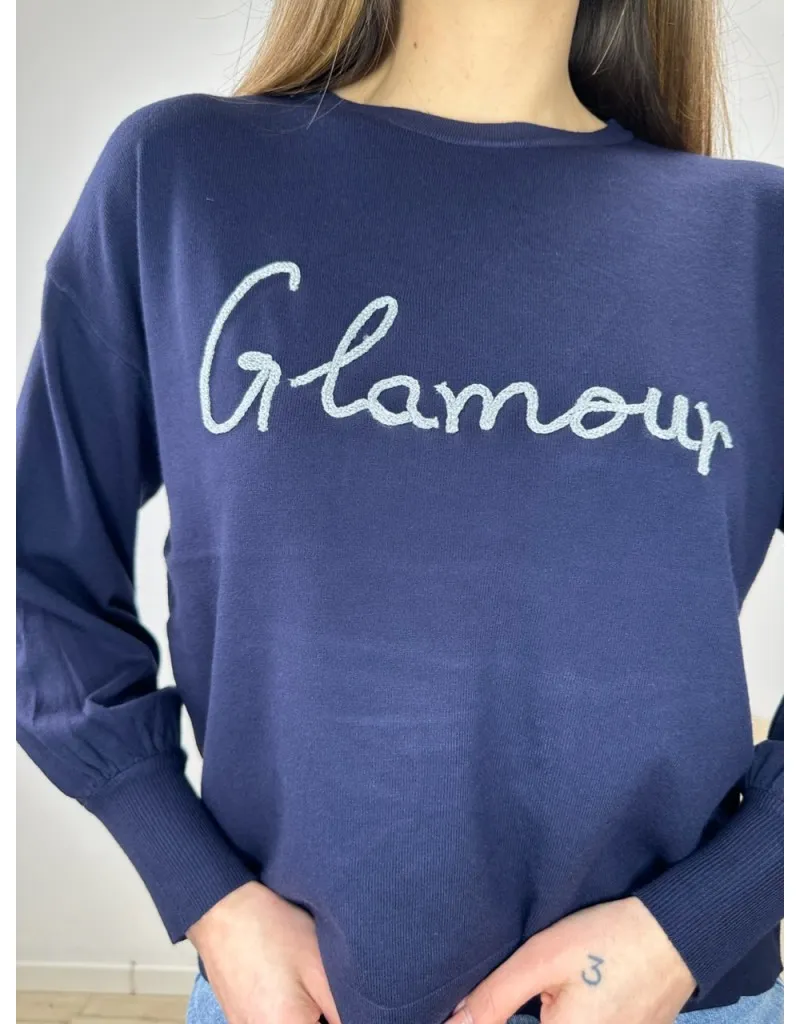 PULL PRIMAVERILE GLAMOUR BLU