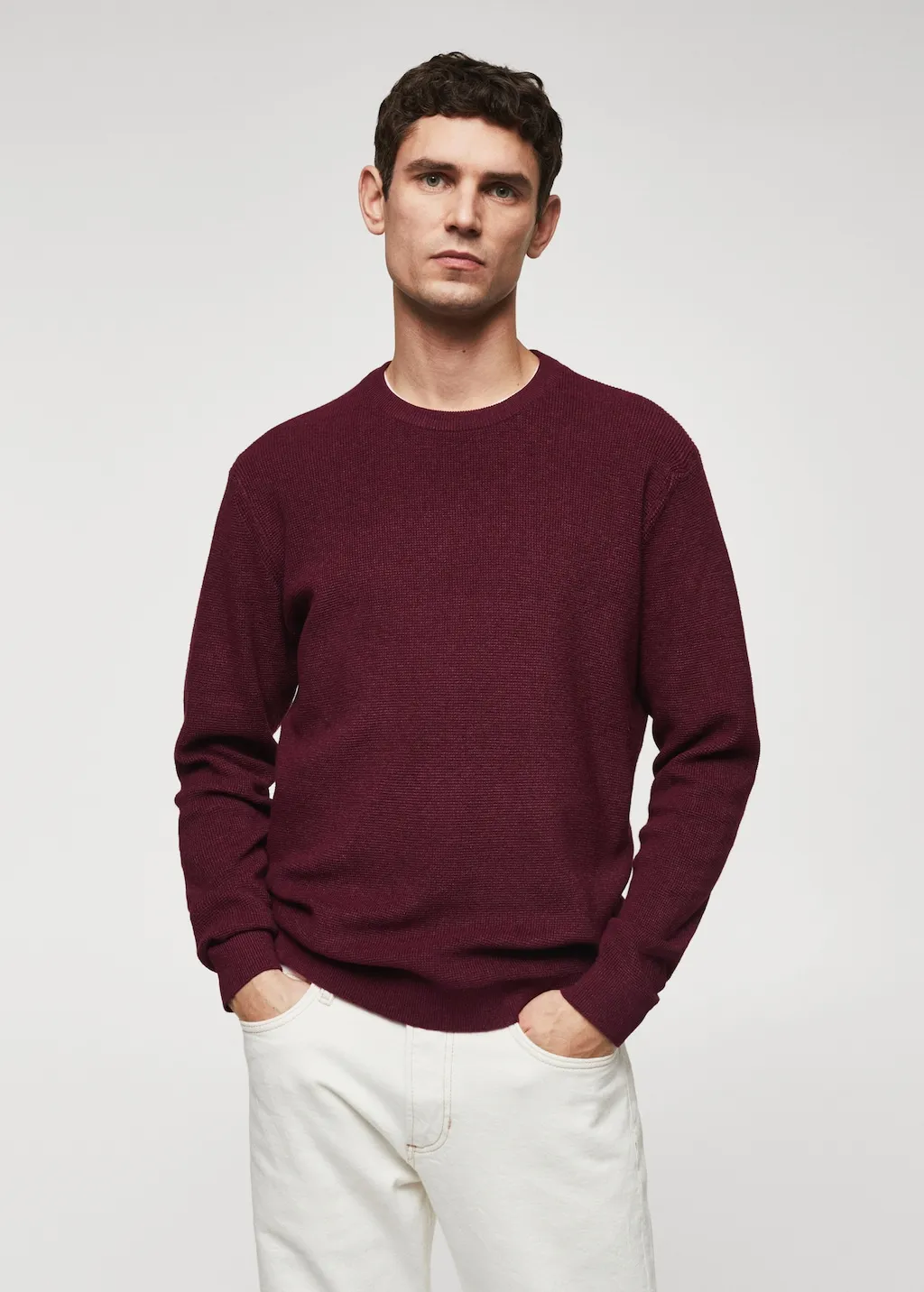 Pullover cotone testurizzato