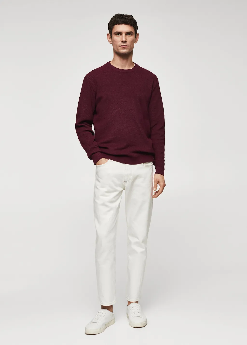 Pullover cotone testurizzato