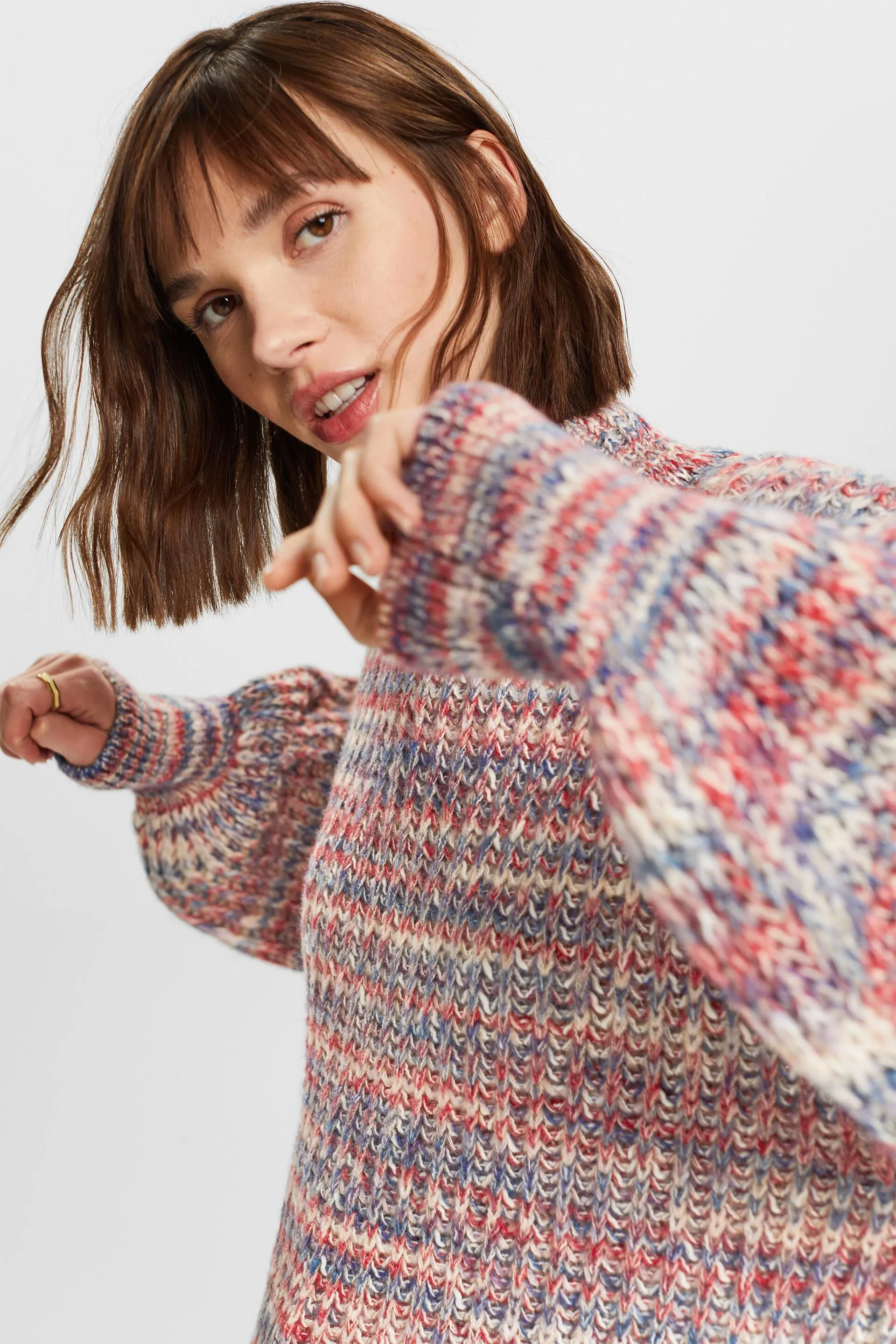 Pullover dolcevita multicolore