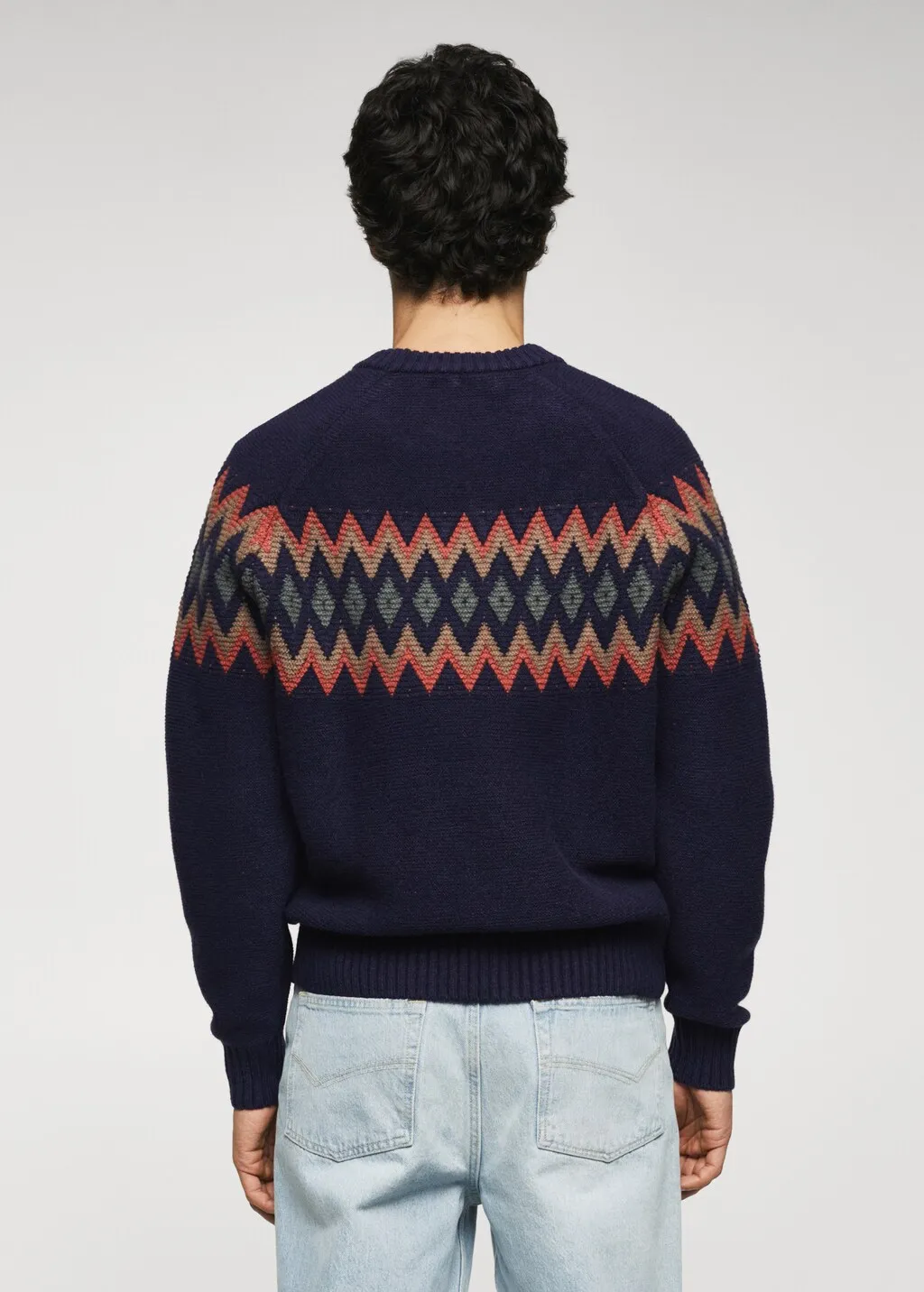 Pullover jacquard geometrico