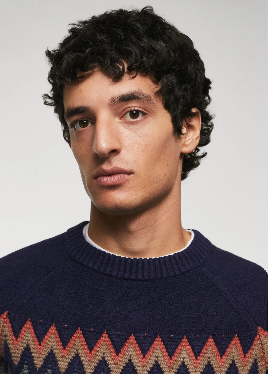 Pullover jacquard geometrico