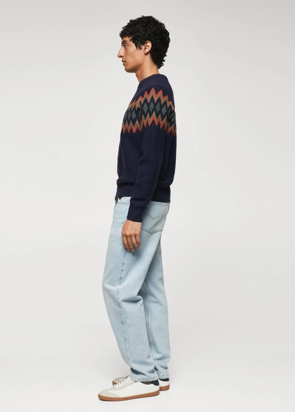 Pullover jacquard geometrico