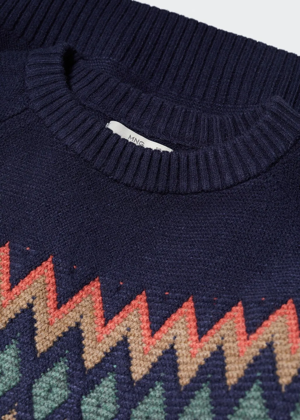 Pullover jacquard geometrico
