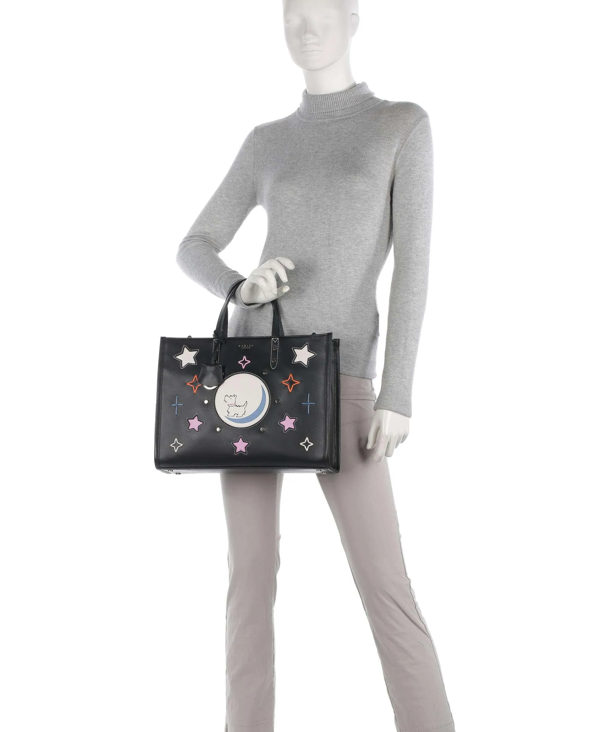  Radley London To the Moon Borsa shopper pelle a grana fine nero  