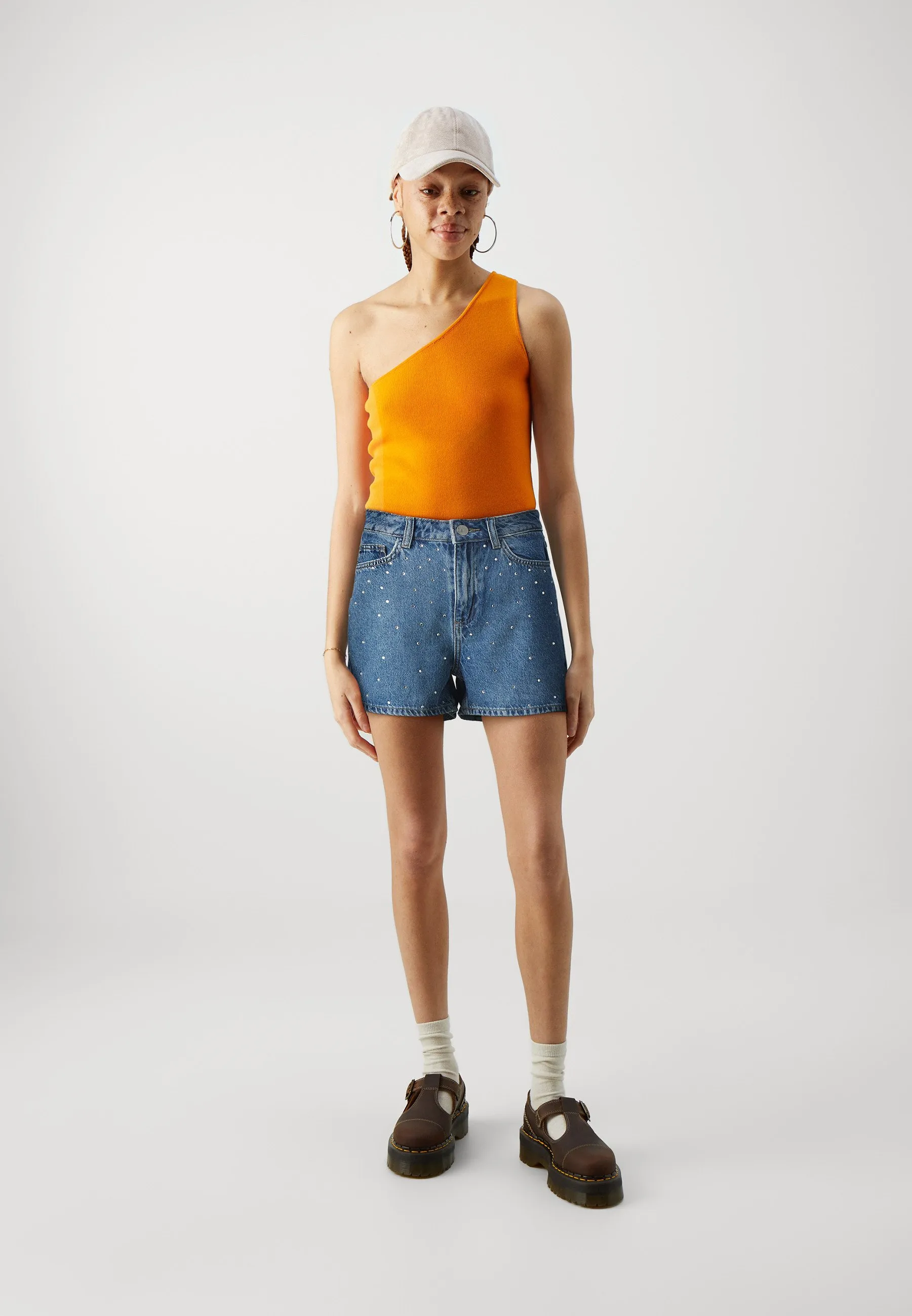 RHINESTONE - Shorts di jeans