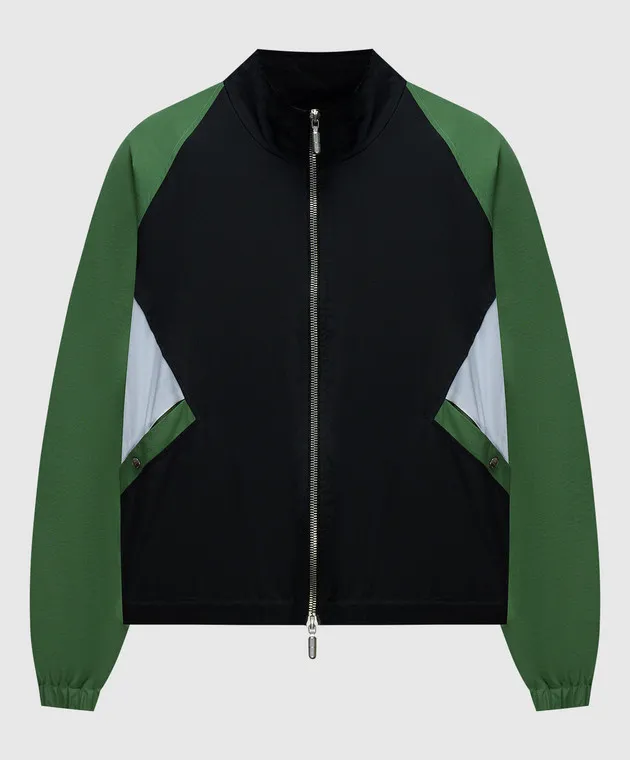 Rhude Giacca a vento nera con inserti a contrasto RHPS24JA03005134