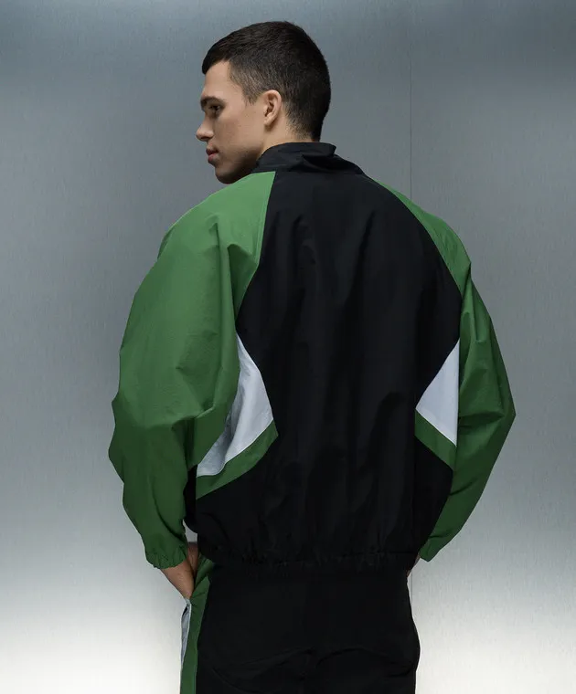 Rhude Giacca a vento nera con inserti a contrasto RHPS24JA03005134