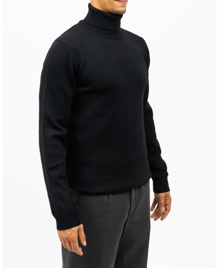 Roberto Collina - Maglia Dolcevita Nera Uomo
