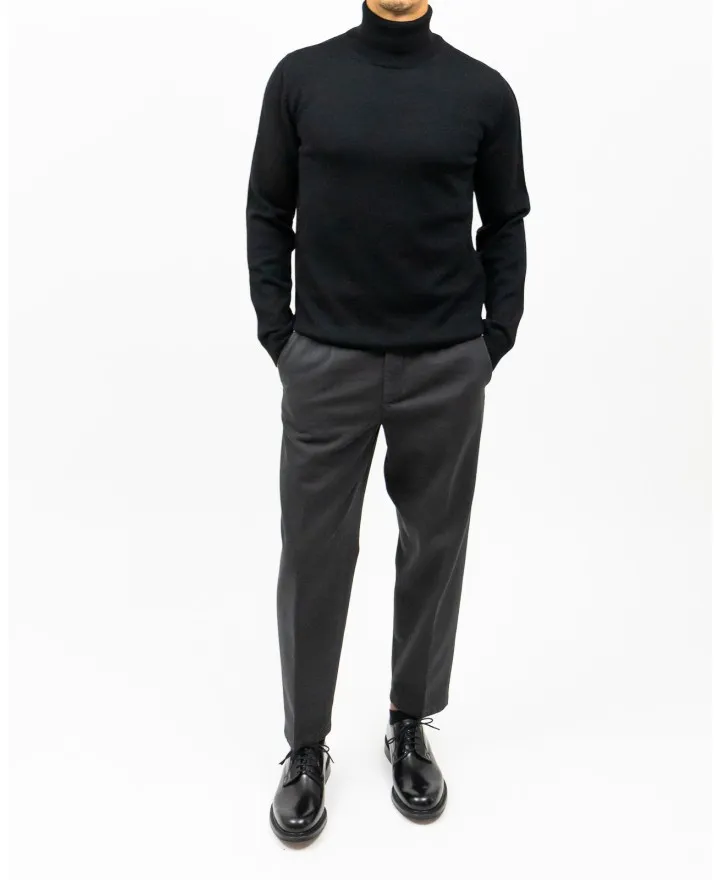 Roberto Collina - Maglia Dolcevita Nera Uomo