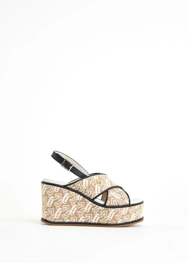 Sandali platform jacquard