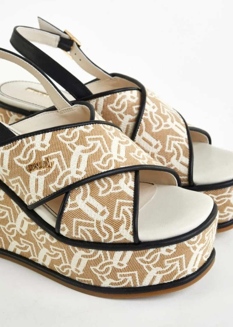 Sandali platform jacquard
